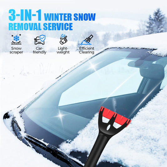 🔥50 % Rabatt🔥 ❄️Multifunktionale Schneeschaufel für Autos mit Eiskratzer und Bürste