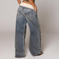 Women's Vintage Low-Rise Wide-Leg Jeans