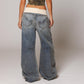 Women's Vintage Low-Rise Wide-Leg Jeans